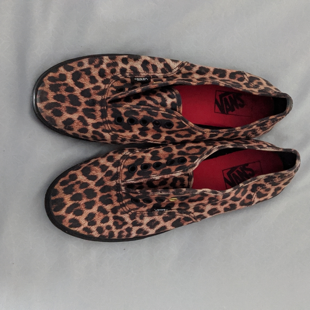 Leopard Print Vans size 9.5